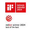 Produkt wyróżniony nagrodami iF Design Award i RedDot Award.